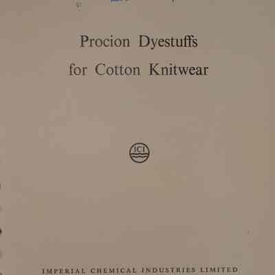 Procion dyestuff for cotton knitwear.