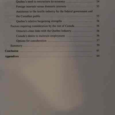 The textile industry-a Canadian challenge : a report in the series understanding Canada.