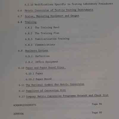 Guide to metric conversion for textiles : April 1975.