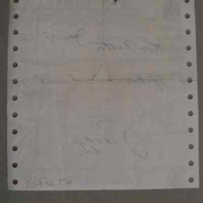 John Lindsay International Harvester receipt for Len Fulton