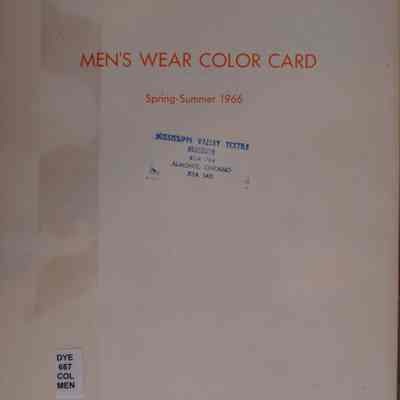 Men's wear color card : Spring-summer 1966.