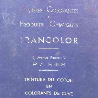 Teinture du coton en colorants de cuve.