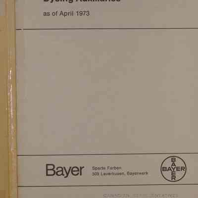Dyeing auxiliaries : As of April 1973 / Bayer.