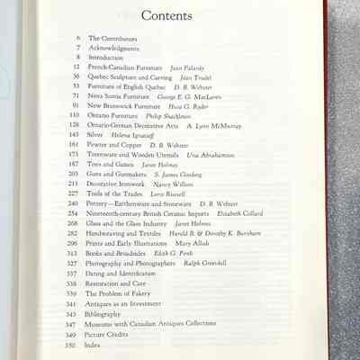 The Book of Canadian Antiques - Table of Contents