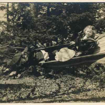 Photograph of Two Girls on a Hammock