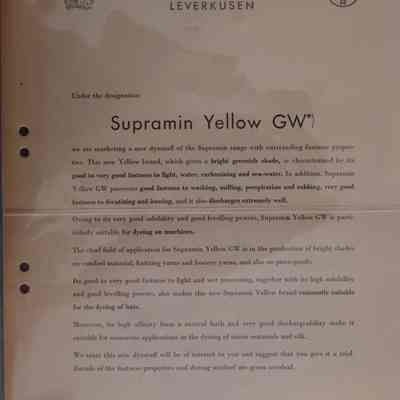 Supramin yellow GW: June 1955.