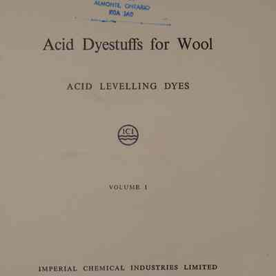 Acid dyestuffs for wool : Vol. 1 Acid levelling dyes.