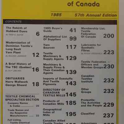 1985 Textile Manual / Edited and produced by the staff of Canadian Textile Journal.