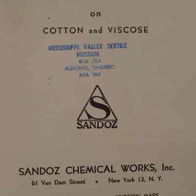 Sandothrene and tetra dyestuffs on cotton and viscose : Vol. 1.