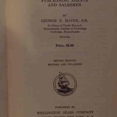Industrial fabrics: A handbook for engineers, purchasing agents and salesmen : Handbook of industrial fabrics / by George B. Haven.