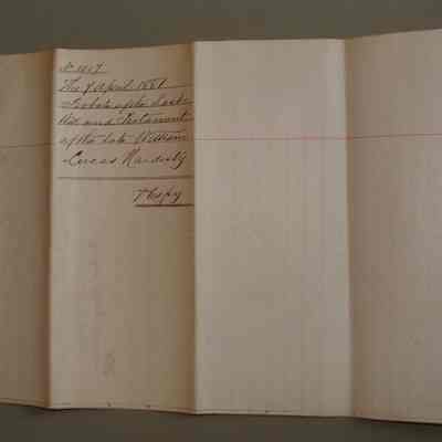 Probate of the Last Will and Testament of the late William Lucas Hardisty
