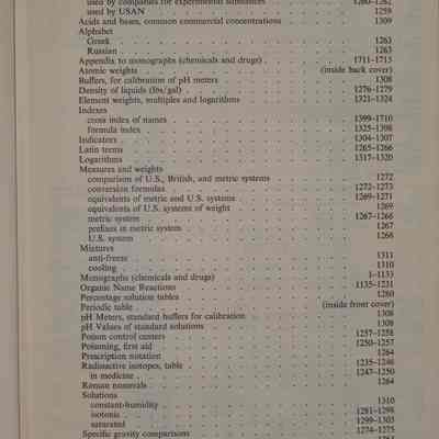 The merck index : An encyclopedia of chemicals and drugs / Paul G. Stecher, Editor.