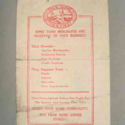 Almonte Cold Storage receipt for Len Fulton