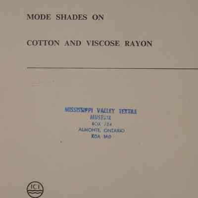 Procion Dyestuffs : Mode shades on cotton and viscose rayon.