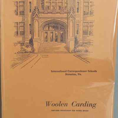 Woolen carding: 474 A, Part 1 / Prepared especially for home study by I.C.S. Staff.
