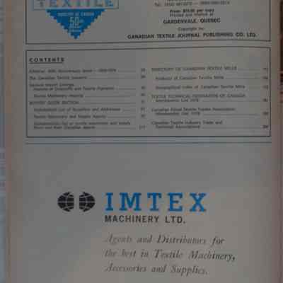 1978 Textile Manual / Edited and Produced by the staff of Canadian Textile Journal.