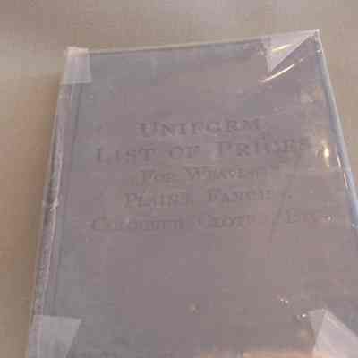 Uniform List of Prices: for weaving, plains, fancies, coloured cloths, etc.
