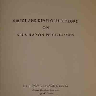 Direct and developed colors on spun rayon piece-goods.