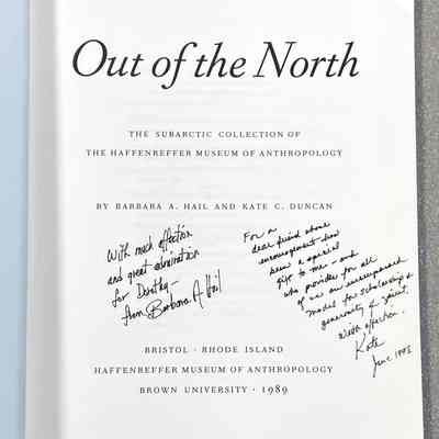 Out of the North - Inside Title Page with handwritten notes