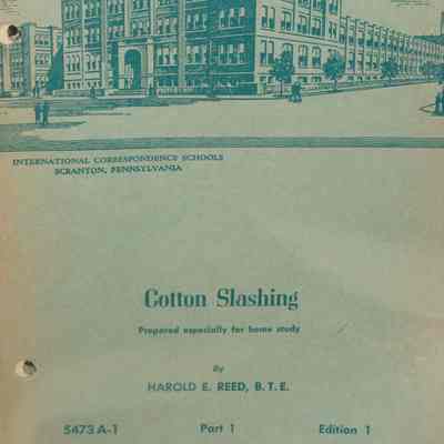 Cotton slashing: 5473 A, Part 1 / By Harold E. Reed.