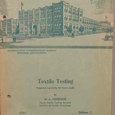 Textile Testing / By H.A. Mereness.