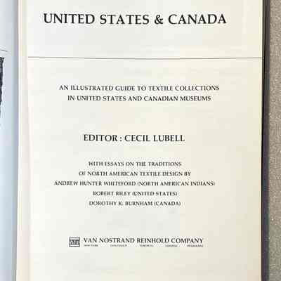 Textile Collections of The World - Vol. 1 - Inside Title Page