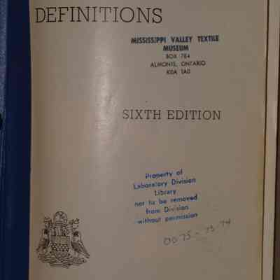 Textile terms and definitions.