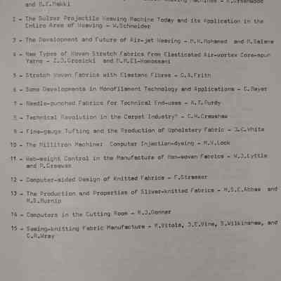The Fabric Revolution : Papers presented at the 65th Annual Conference March 23-25 1981 University of York, England / The Textile Institute.