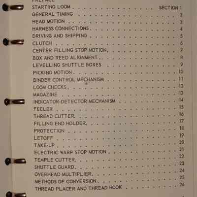 Instruction manual w-3 loom: Book No. 2067.