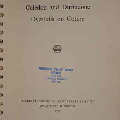 Caledon & durindone dyestuffs on cotton.