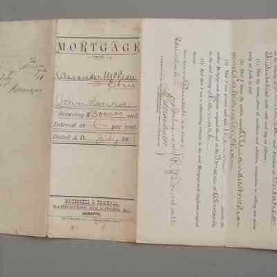 Mortgage agreement from John Snedden to Robert Bryson