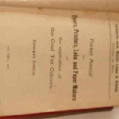 Pocket Manual for Dyes and Dye Printers
