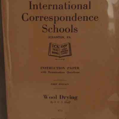 Wool Drying : Instruction paper with examination questions / By I.C.S. Staff.