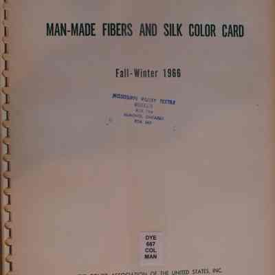 Man-made fibers and silk color card : Fall-winter 1966.