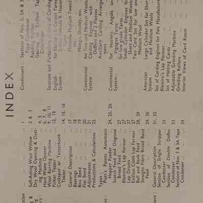Woollen machinery : Opening and carding section.