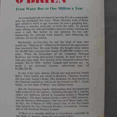 O'Brien : From water boy to one million a year / Scott Young & Astrid Young.