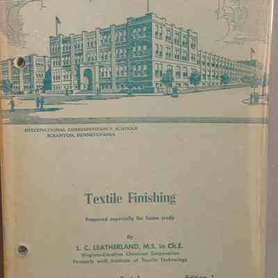Textile finishing: 6172A, Part 1/ By L.C. Leatherland.