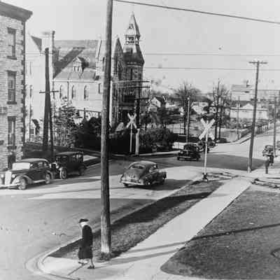 Bridge Street Railway Crossing: Origformat: Print-Photographic