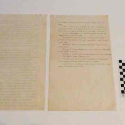 Second page and back of first page of document