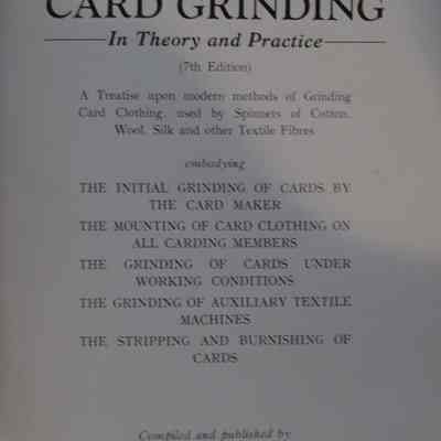 Card grinding : In theory and practice / Compiled and published by Dronsfield Brothers Ltd.
