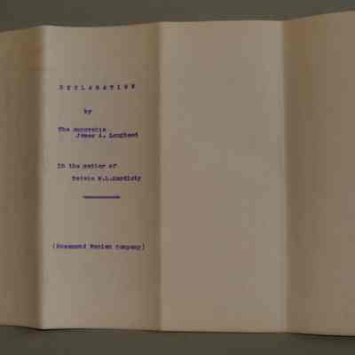 Declaration by The Honourable James A. Lougheed