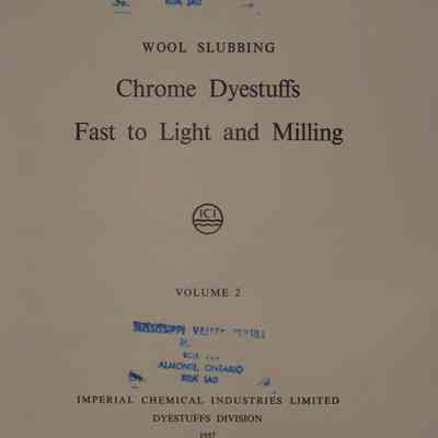 Wool Slubbing : Vol. 2 Chrome dyestuffs fast to light and milling.
