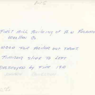 Reverse of Victoria Woollen Mill Print: Origformat: Print-Photographic