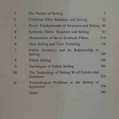 The setting of fibres and fabrics / edited by J. W. S. Hearle and L. W. C. Miles.