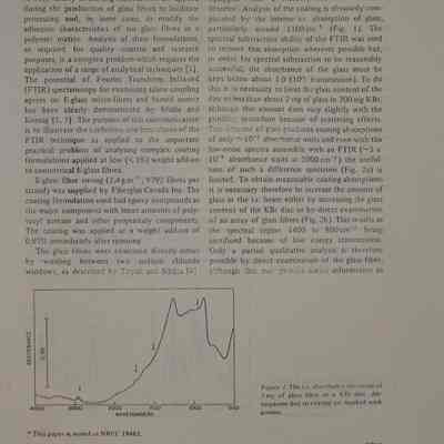 Letters : Intra-red spectroscopic characterization of surface coatings on glass fibres.