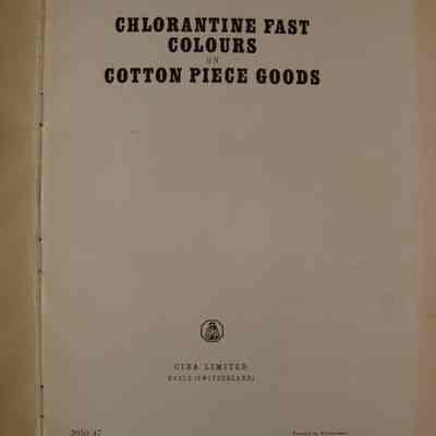 Chlorantine fast colours on cotton piece goods.