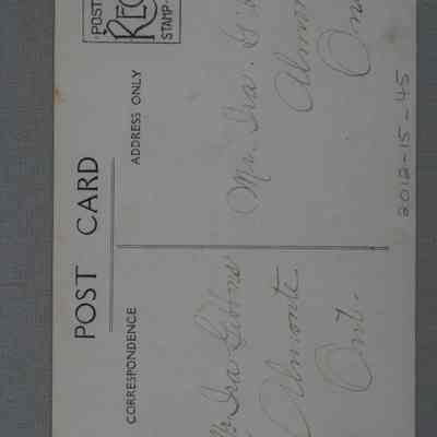 Postcard- Sepia, addressed to Mr. Ira Gibbons, Almonte, ON.
