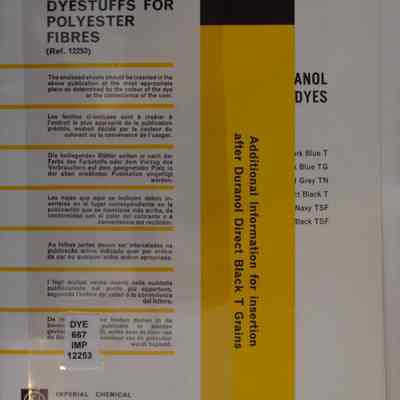 Dispersol and duranol dyes.