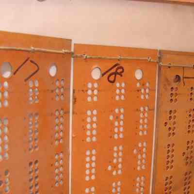 Jacquard loom punch cards