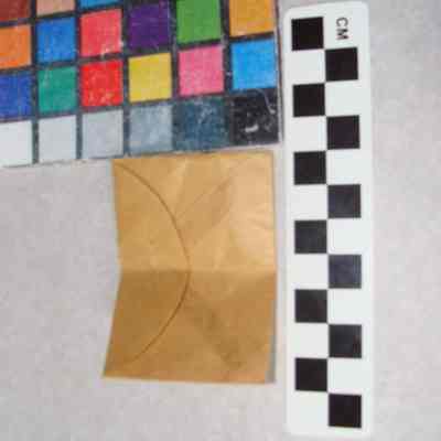 Small yellowed envelope